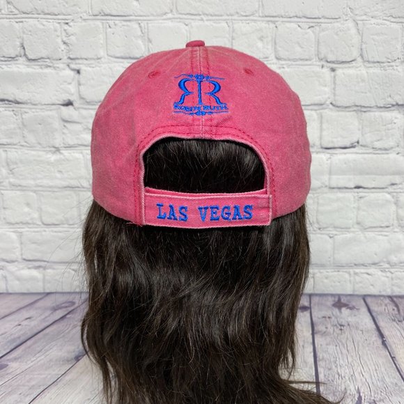 Las Vegas Hat Cap Women Strap Back Pink Robin Ruth Cotton Embroidered Chic Cute - Picture 3 of 8